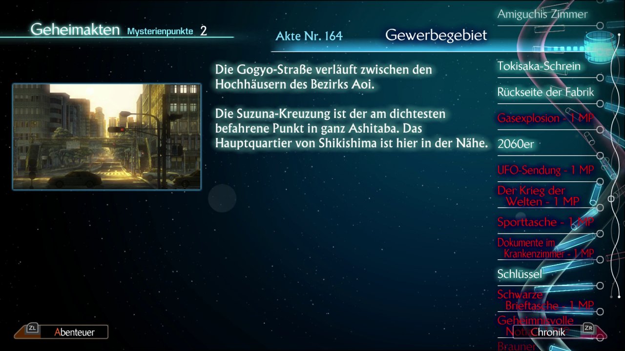 [11/04/2022] Die Geheimakten halten allerlei Informationen bereit, die manchmal mehr und manchmal weniger mit der Haupthandlung zusammenhängen. Die Mysterienpunkte sind sie aber trotzdem immer wert.