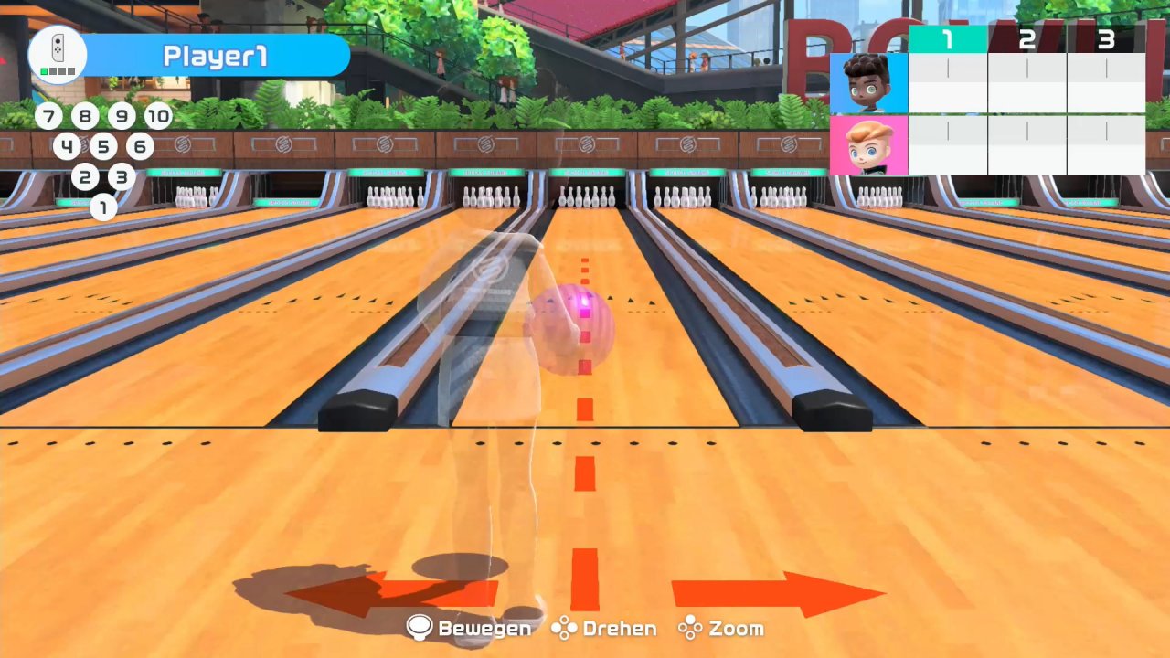 Die Bowlinghalle aus Switch Sports