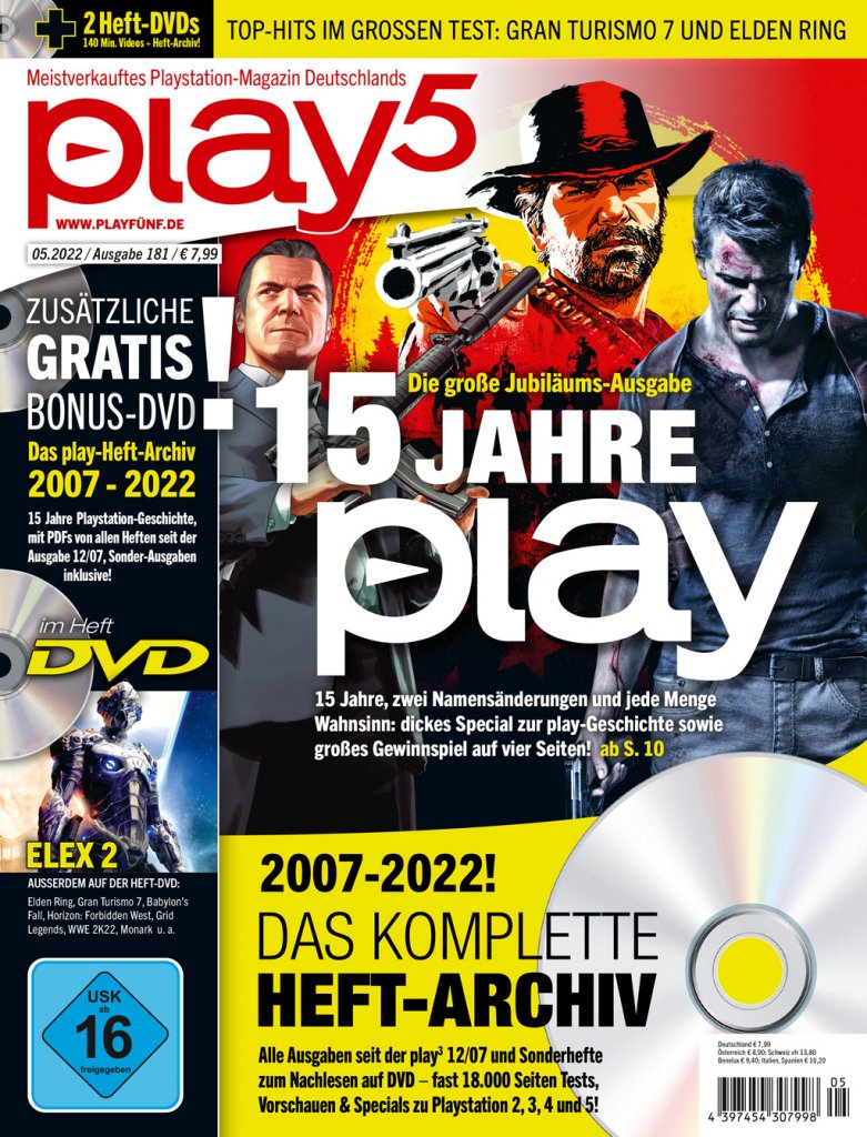 [01/04/2022] play5 Jubiläums-Ausgabe mit Gratis-Bonus-DVD.