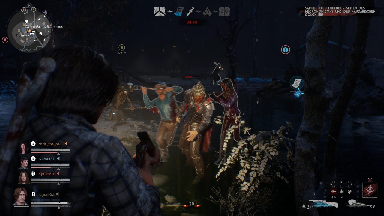 [20/05/2022] Evil Dead: The Game ist klar auf Teamplay ausgelegt. Nur, wer in der Gruppe zusammenarbeitet, hat auch gegen Bossgegner wie Evil Ash eine Chance. (PC)
