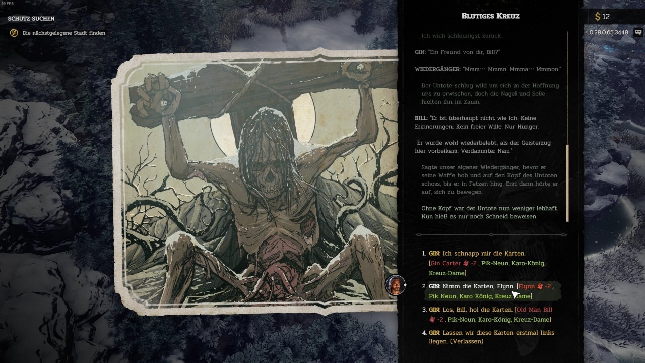 [31/05/2022] Auf der Karte entdecken wir kleine Story-Ereignisse, in denen wir Entscheidungen treffen müssen.