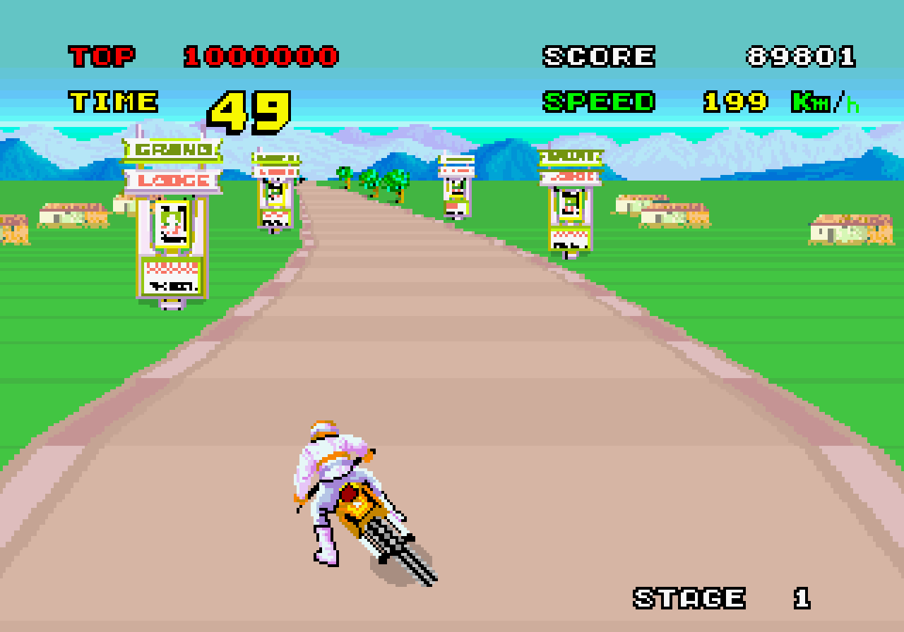 [28/06/2022] Auch Suzukis auf Offroad-Action fokussiertes Enduro Racer (September 1986) steuerte man über ein bewegungssensitives Arcade-Kabinet.