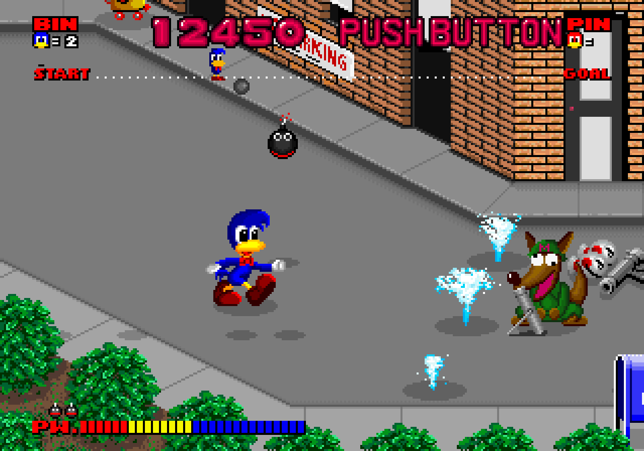 [28/06/2022] In dem von Yu Suzuki für Segas Arcade-Plattform System 16 produzierten Dynamite Düx (1988) retten die Haustier-Enten Bin und Pin ihre von einem bösen Zauberer entführte Besitzerin. Die Hauptfiguren dienen später als Grundlage für die Sega-Figur Bean the Dynamite.