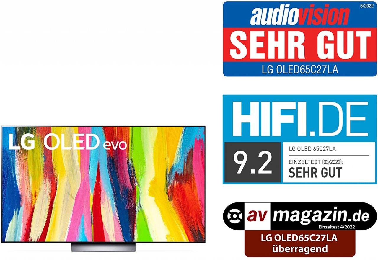 [03/06/2022] Super-Fernseher zum Super-Preis: LG OLED evo TV (2022) mit 65 Zoll und 120 Hz nun 1.000 Euro günstiger zum Black Friday 2022 bei Amazon.