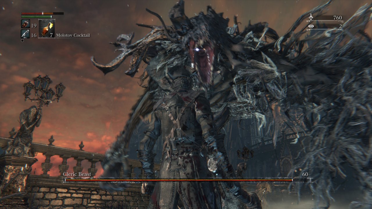 [28/07/2022] Mit dem PS4-exklusiven Bloodborne (2015) erschafft Miyazaki ein neues Universum mit frischem Kampfgefühl, aber vielen aus den Souls-Titeln vertrauten Spielelementen.