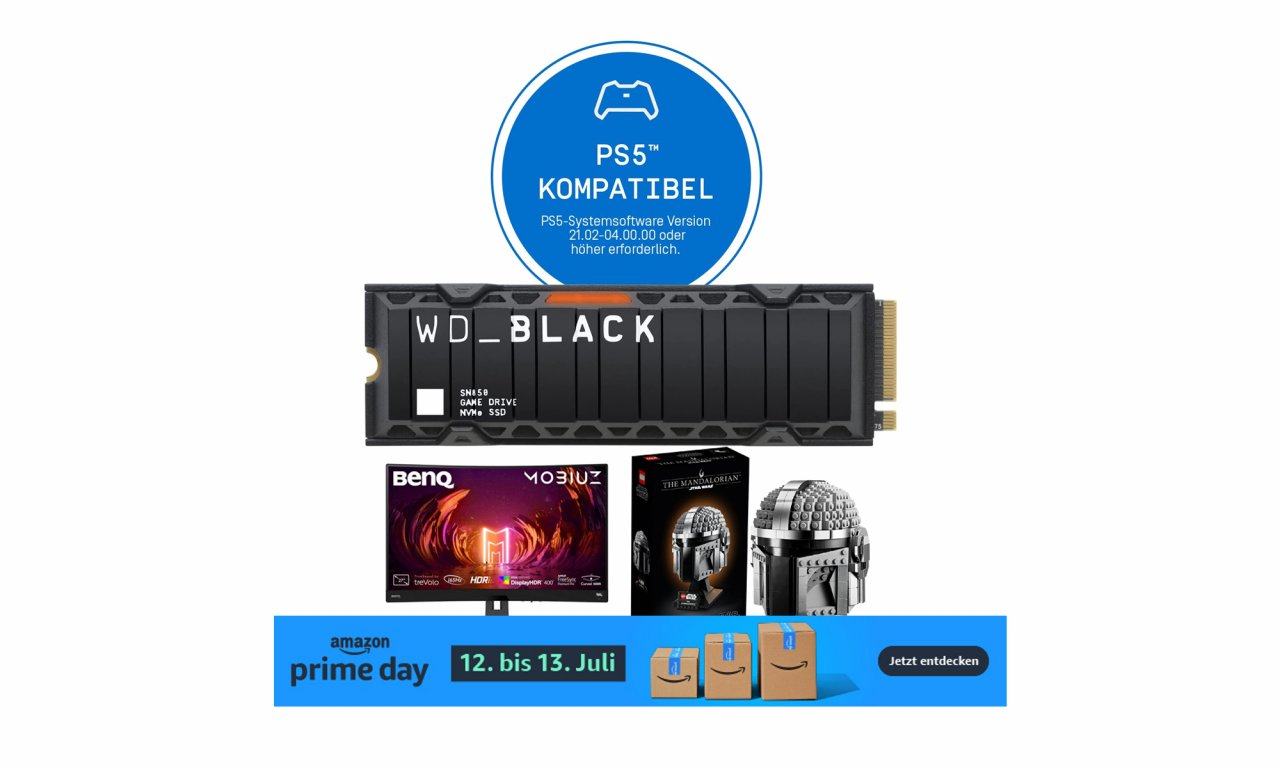 [09/07/2022] Prime Day 2022: Turbo-SSD 1TB für PC/PS5 41% günstiger - Mega-Wochenend-Angebote bei Amazon