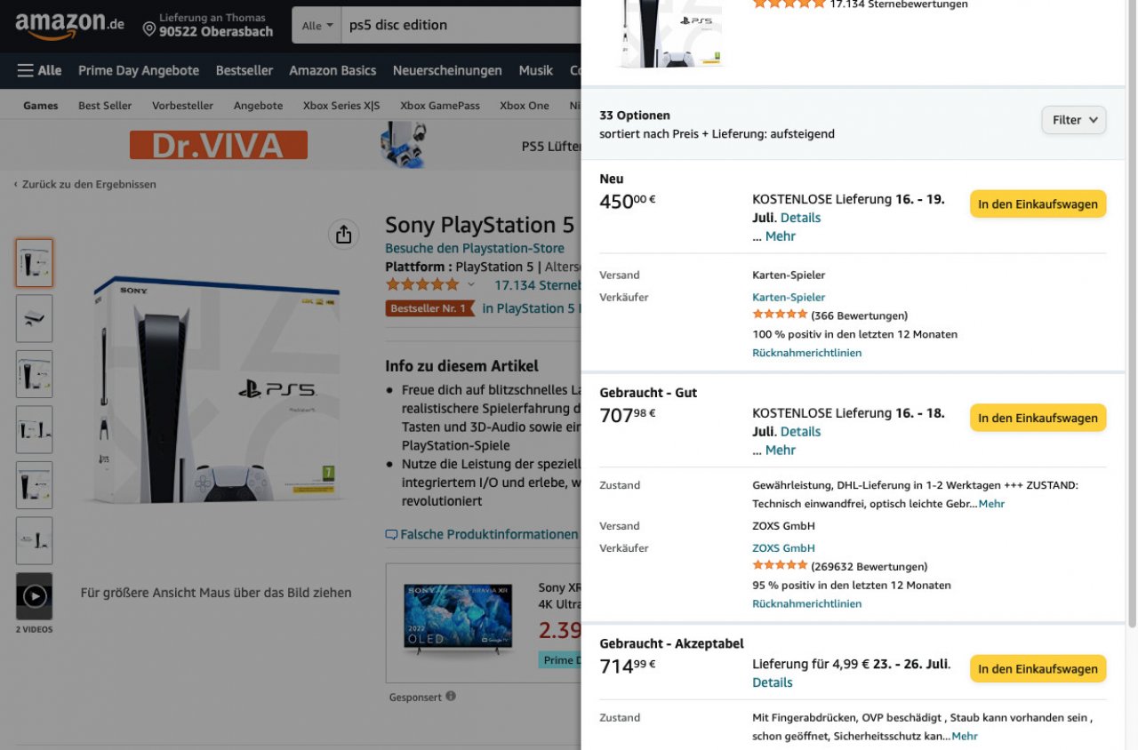 [13/07/2022] Achtung: Bei diesem Angebot im Amazon Marketplace handelt es sich um einen Fake!