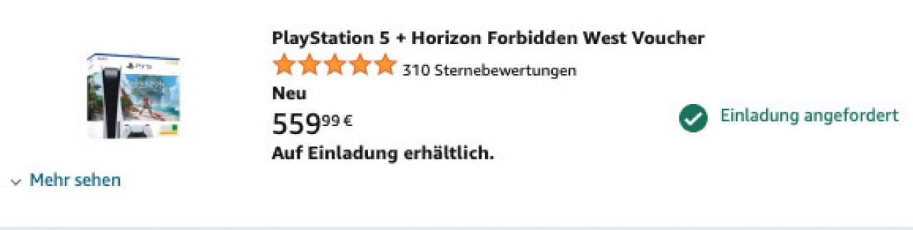 [23/08/2022] Bei Amazon lässt sich die PS5 nicht mehr auf regulärem Wege bestellen. Man kann aber eine 