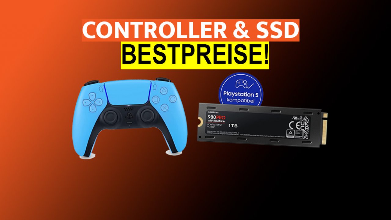 [25/08/2022] PS5-Controller & SSD am günstigsten kaufen: Sony Dualsense & PS5-Festplatte zum Bestpreis