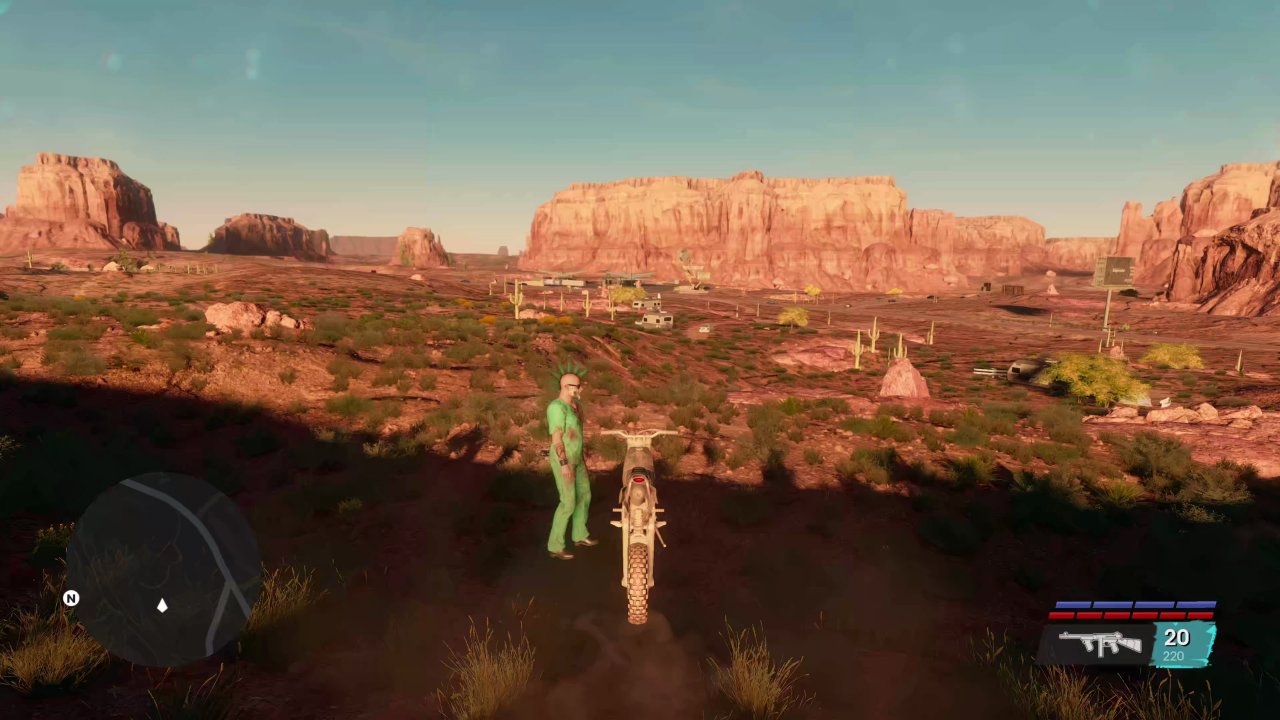 [19/08/2022] Viele Bugs haben sich ins Spiel geschlichen; Gegner spawnen abseits des Missionsradius, Übergänge werden nicht getriggert und manchmal kleben wir seitlich an einem Motorrad.
