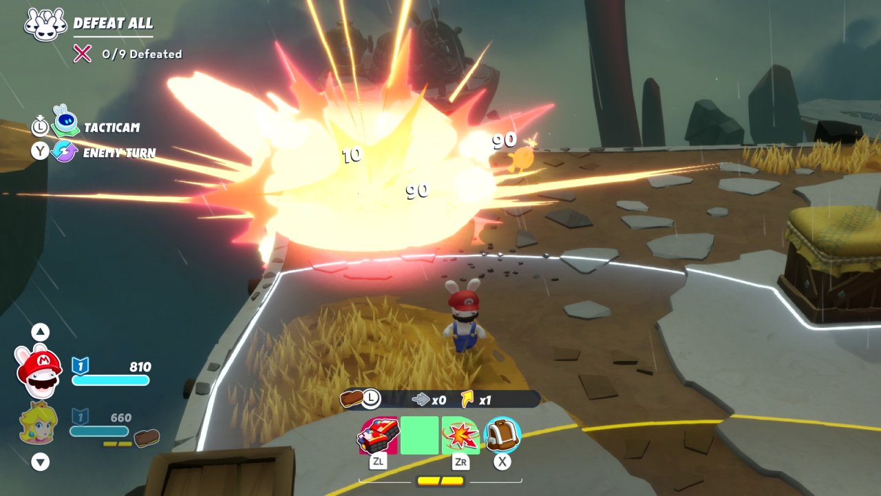 [21/09/2022] Die Rabbids sind albern und abgedreht, aber haben Stil. Rabbid-Mario könnte einem alten Action-Streifen entsprungen sein.