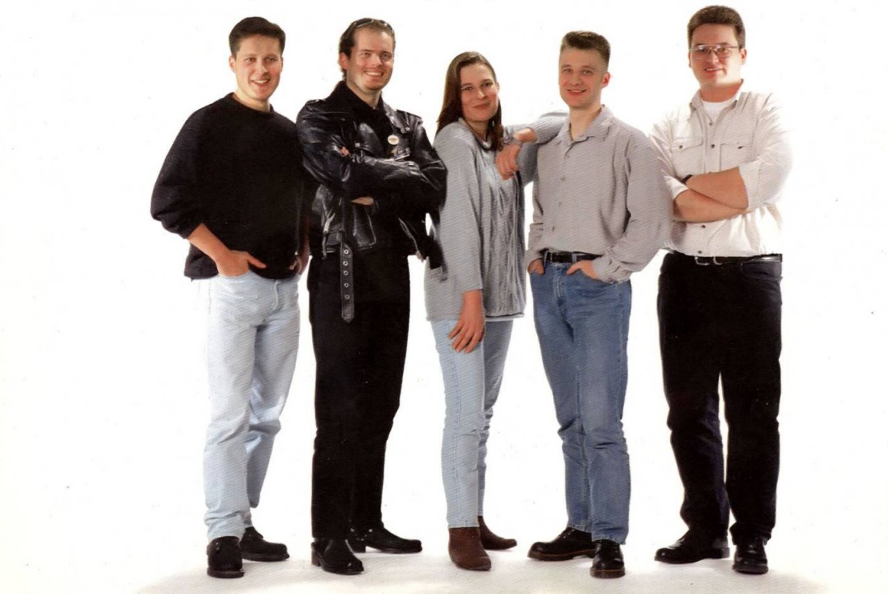 [13/09/2022] Die Originale: Thomas Borovksis, Florian „Stanglnator“ Stangl, Petra Maueröder, Harald Wagner und Oliver Menne bilden in den ersten Jahren das Kernteam von PC Games. Nicht im Bild: Rossi.&nbsp;