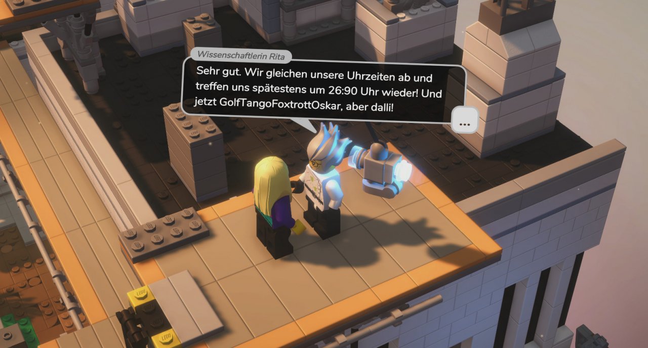[11/10/2022] Das Spiel kommt hinsichtlich Humor sogar damit durch, ein codiertes 