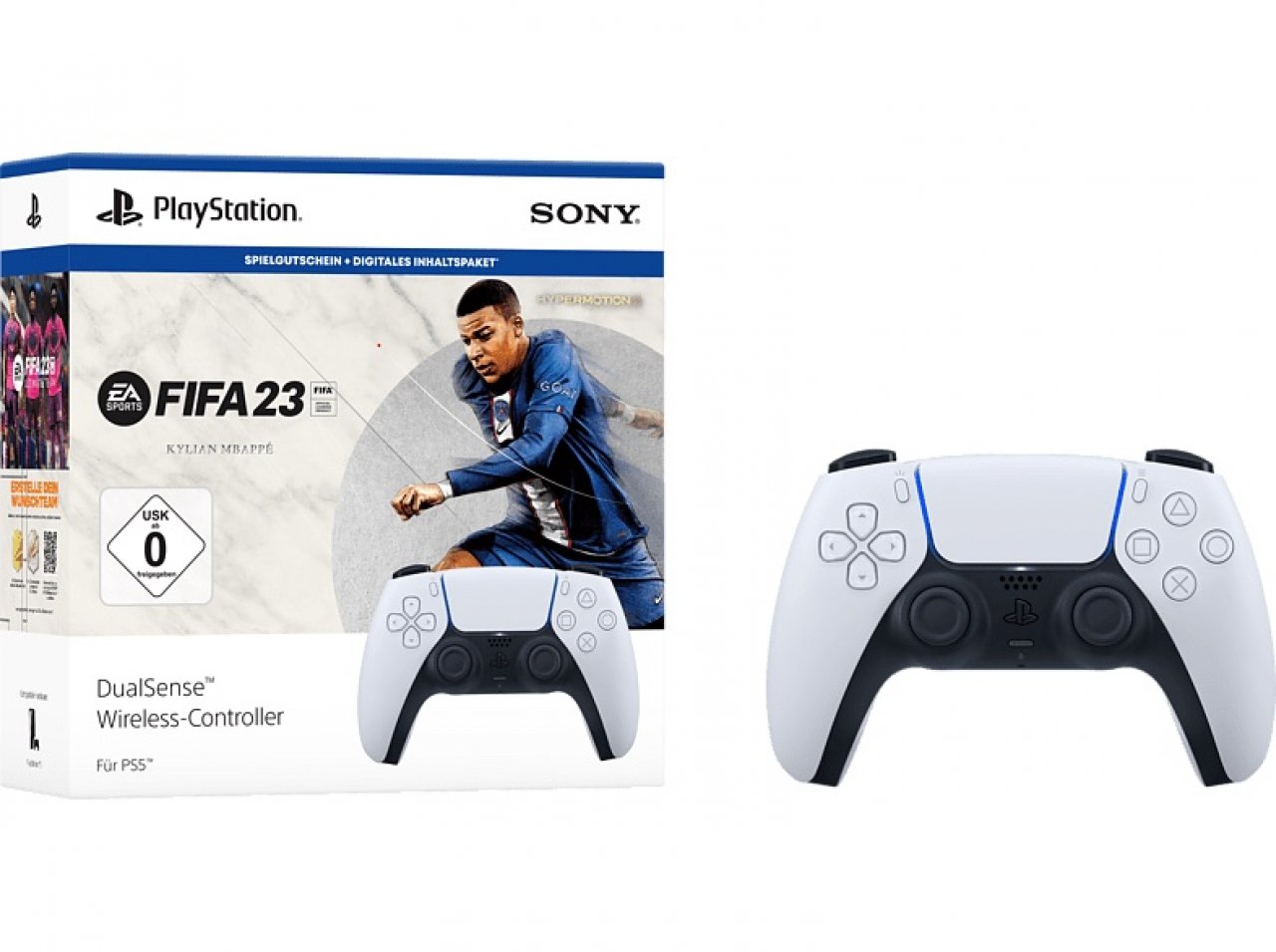 [27/10/2022] Das seit kurzem erhältliche Bundle mit PS5-Controller Sony Dualsense Wireless und FIFA 23 (Code) gibt es jetzt bei Media Markt günstig wie nie! (Mehrwertsteuer-Abzug erfolg im Warenkorb)