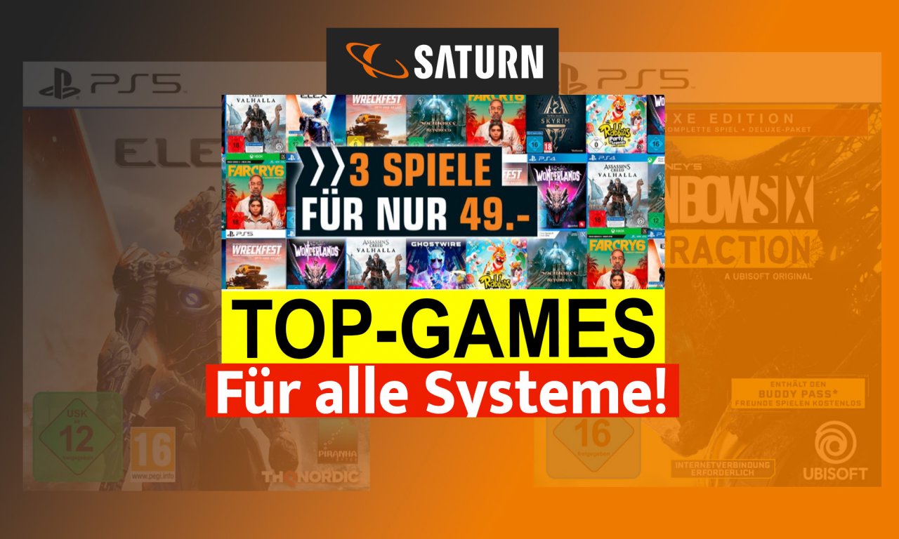 [05/10/2022] 3 Spiele für 49€: Günstigere Games für PS5, PS4, PC, Xbox, Switch bei Saturn kaufen