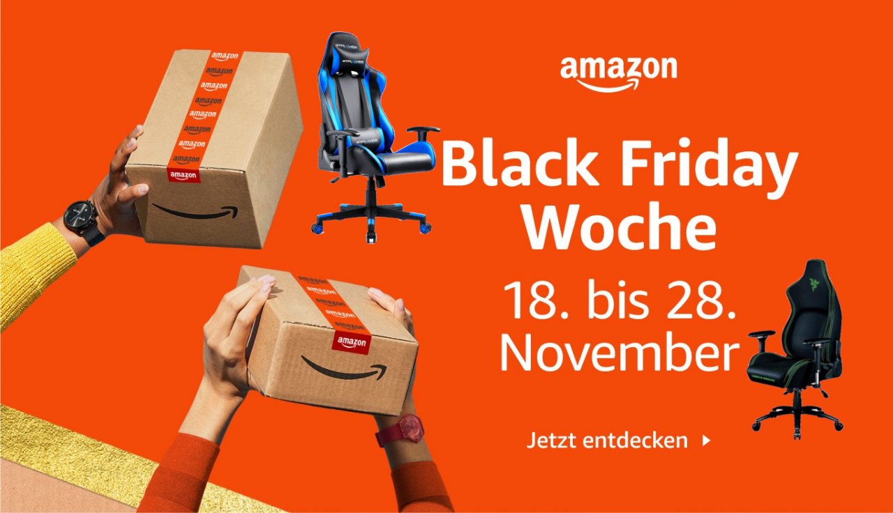[18/11/2022] Beim Black Friday Sale von Amazon gibt es Gaming-Stühle zum Schnäppchenpreis.