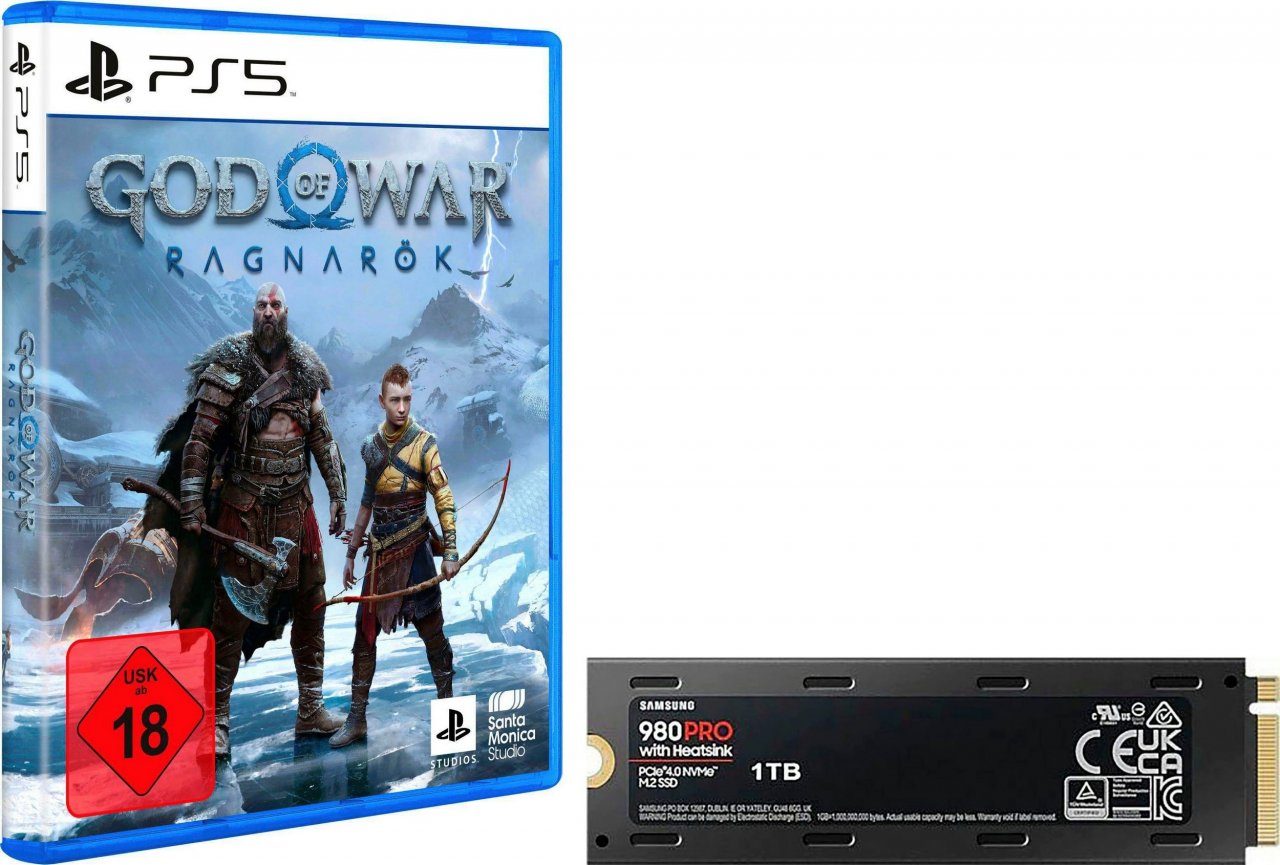 [29/11/2022] Otto.de bietet ein Bundle mit der Samsung SSD 980 Pro 1TB mit Heatsink sowie God of War Ragnarök für 139,99 Euro an.&nbsp;