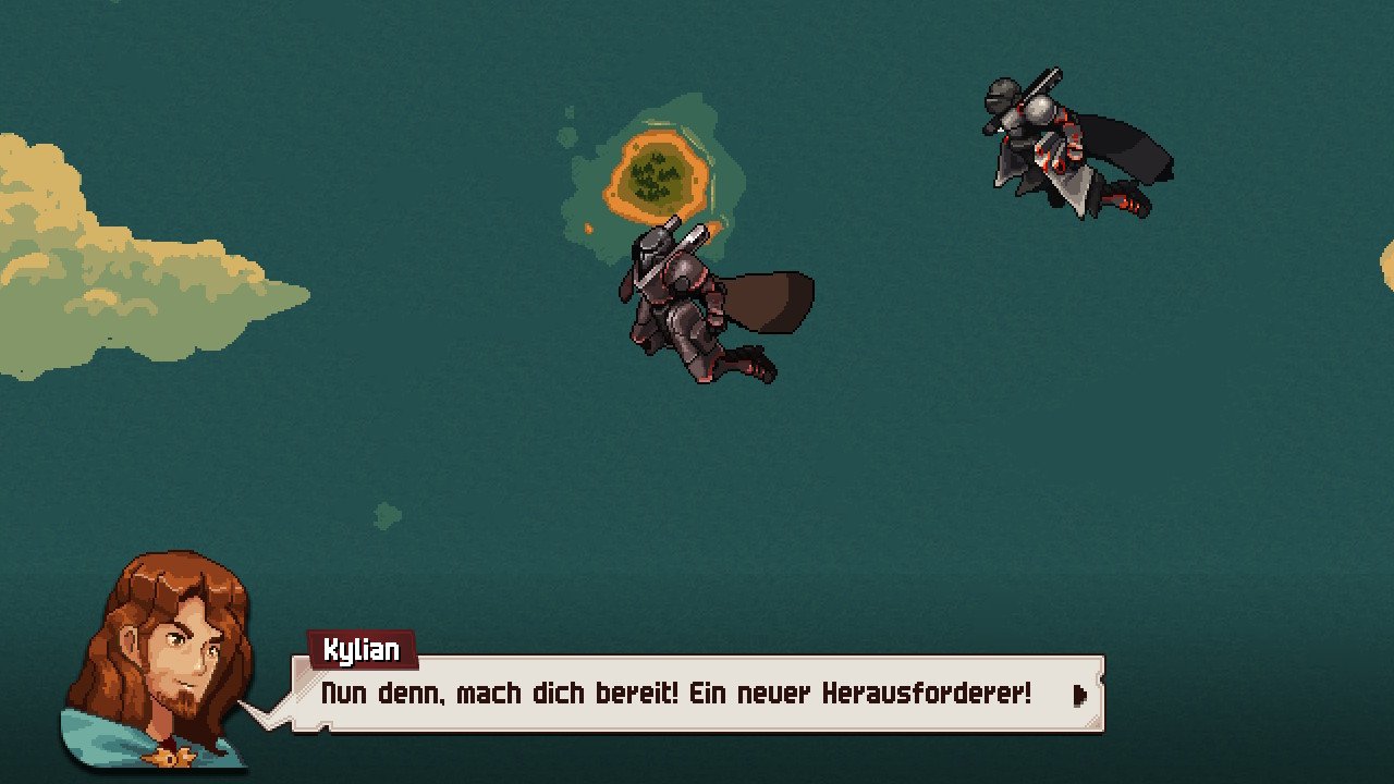 Mechs im Kampf in hohen Lüften.
