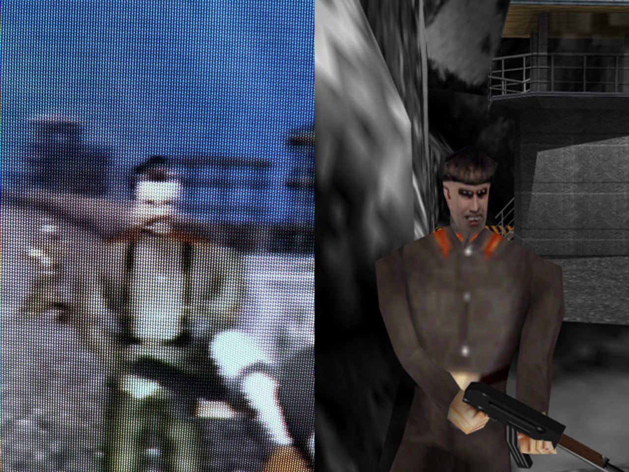 Vergleich: GoldenEye auf Röhrenfernseher und in 4K.