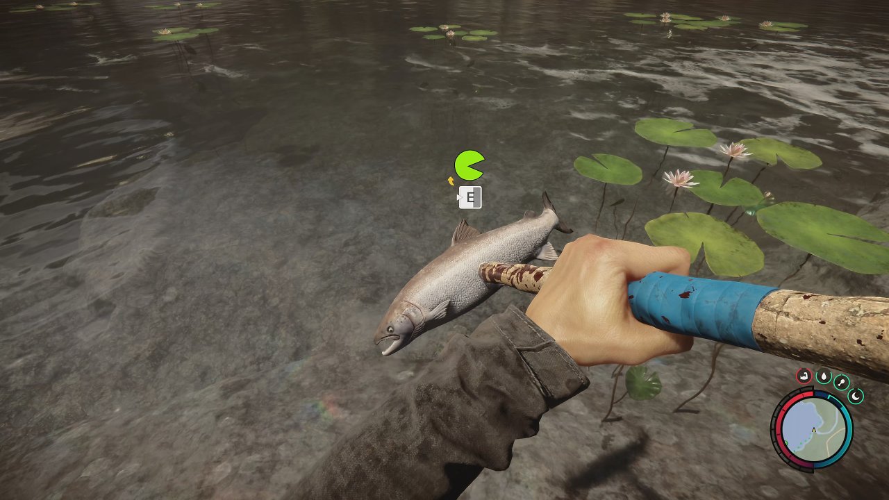 Spieler fischt