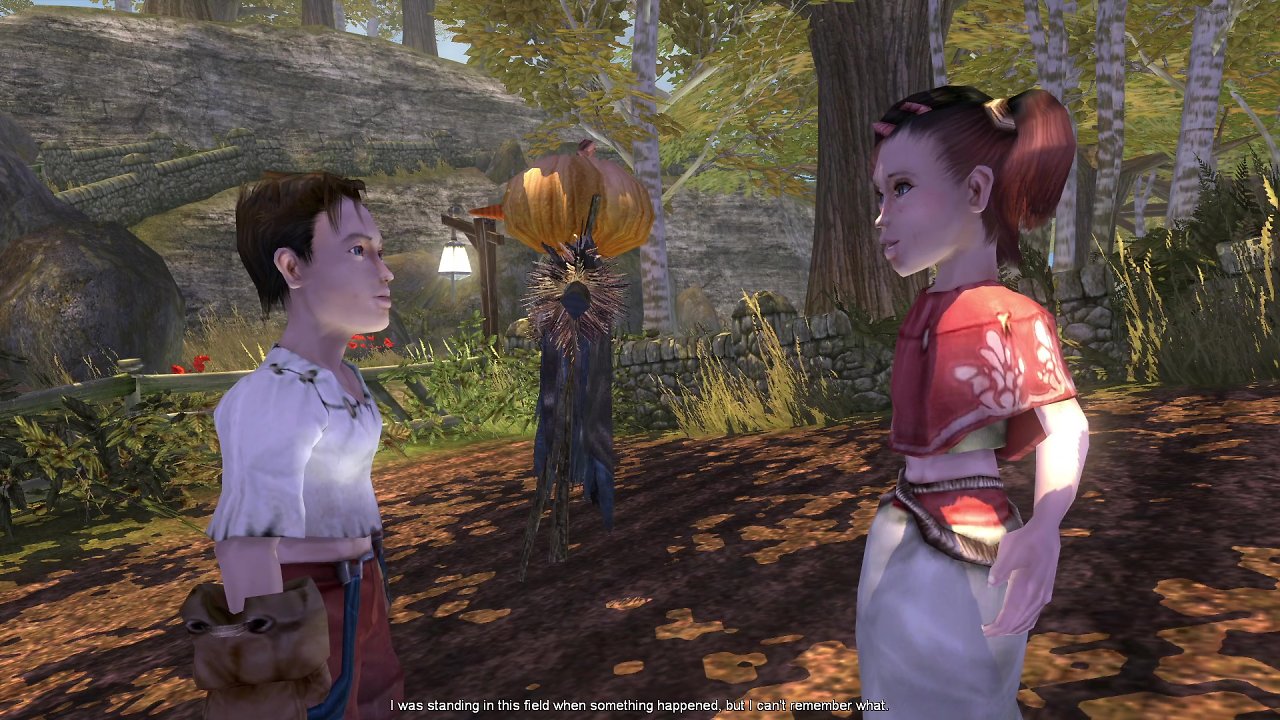 Der Protagonist steht vor seiner Schwester Theresa in Fable 1