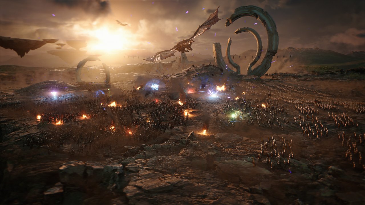 Eine große Schlacht in Immortals of Aveum