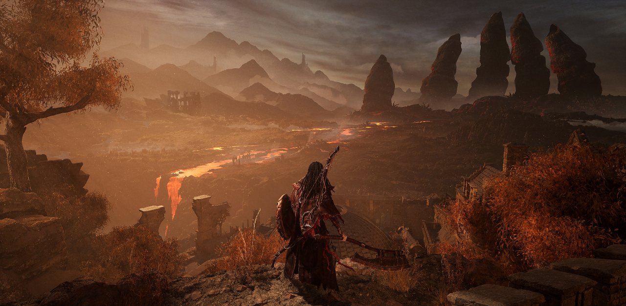 Ein Blick über eine verdorrte Landschaft in Lords of the Fallen