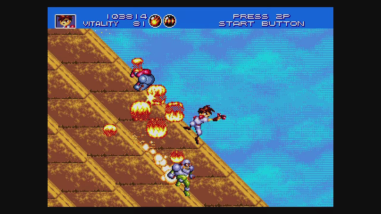 Kampfszene aus Gunstar Heroes