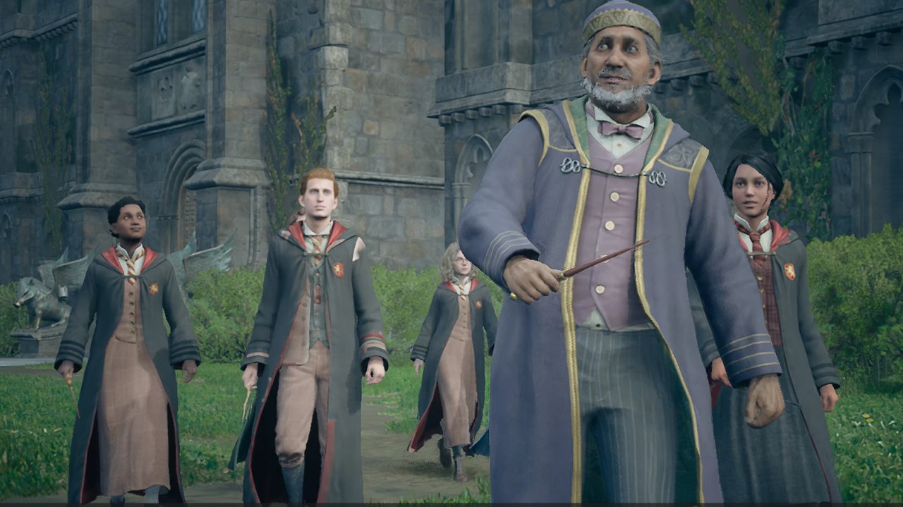 Gruppe vor Hogwarts ps4