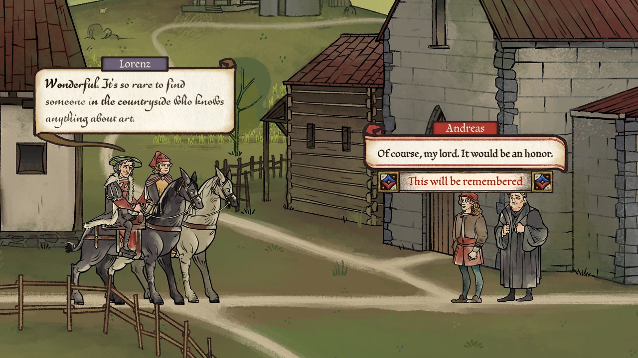 Ein Gespräch im Adventure Pentiment