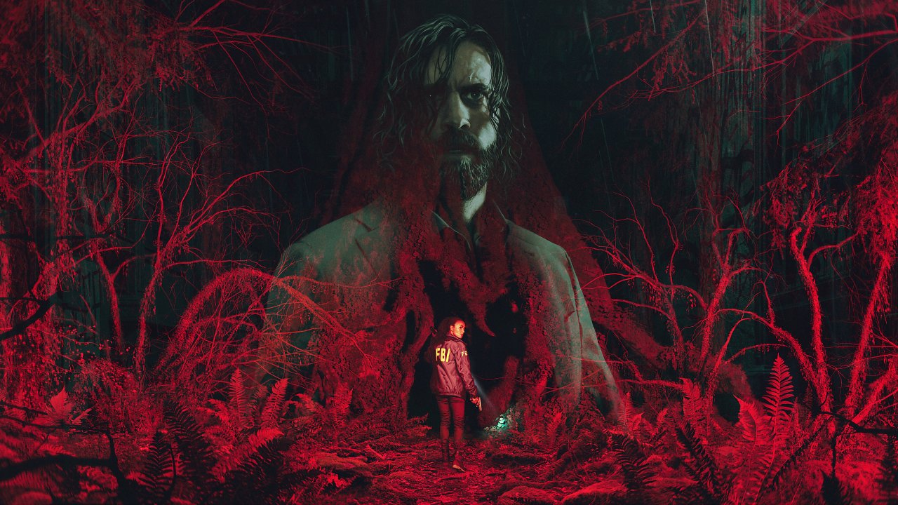 Artwork mit den Charakteren Alan Wake und Saga Anderson