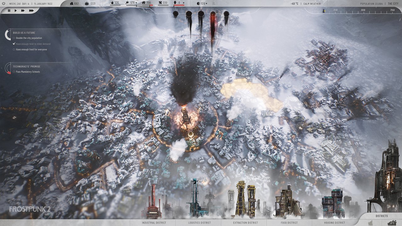 Große Stadt in Frostpunk 2