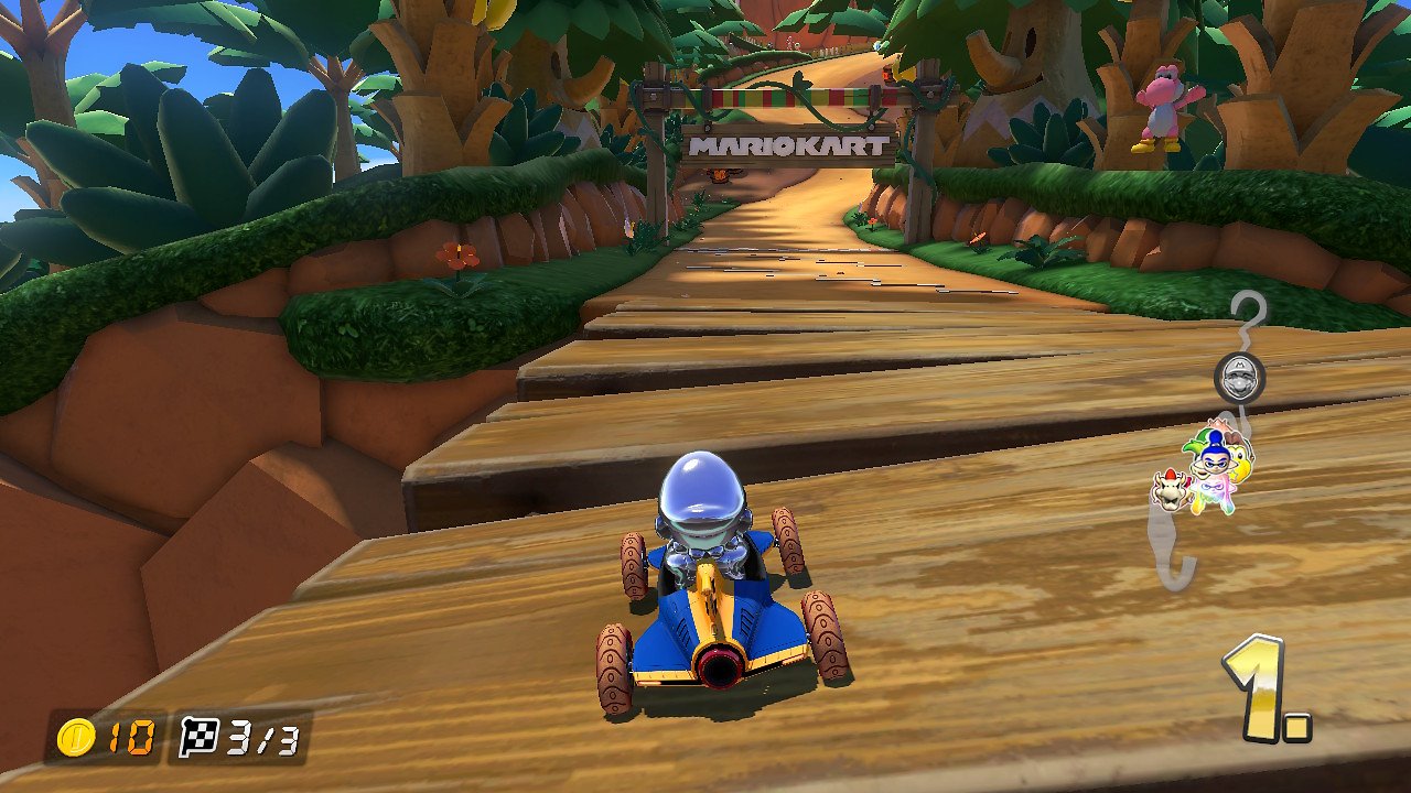 Die DLC-Strecke "DK Bergland" im Booster-Streckenpass von Mario Kart 8 Deluxe auf Nintendo Switch