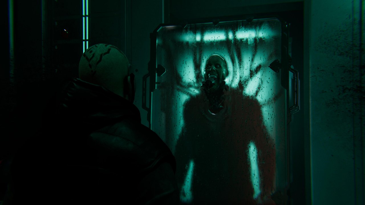 Gefangener in einem Cyberpunk Setting