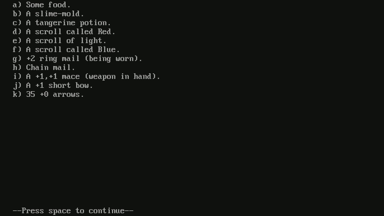 Das Inventar aus Rogue.