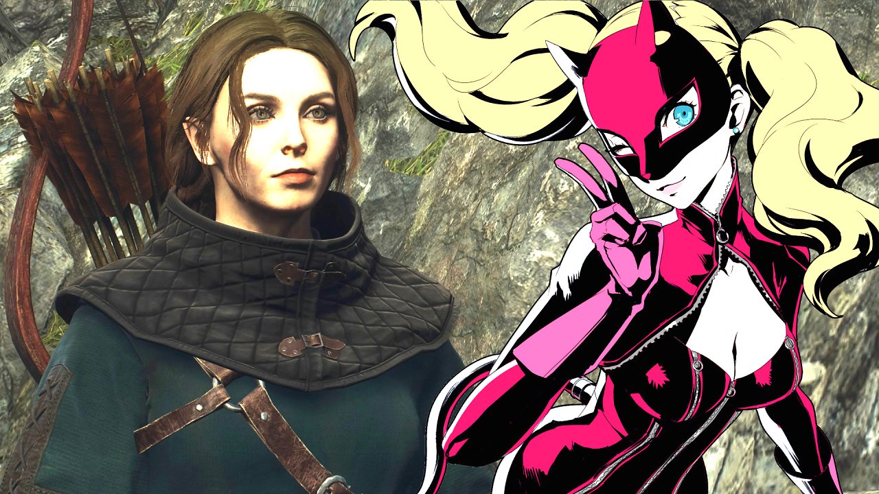 Ein selbst erstellter Charakter neben Ann Takamaki aus Persona 5