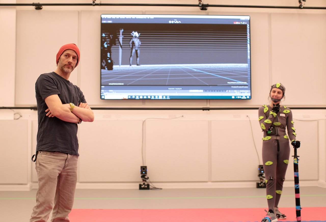 Performance Regisseur und Motion Capture-Schauspielerin