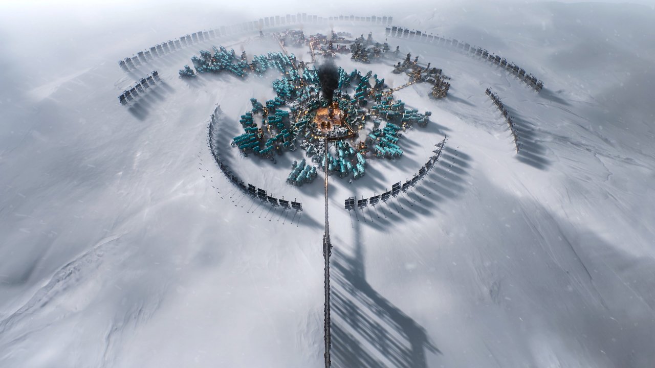 Eine kleinere Stadt in Frostpunk 2