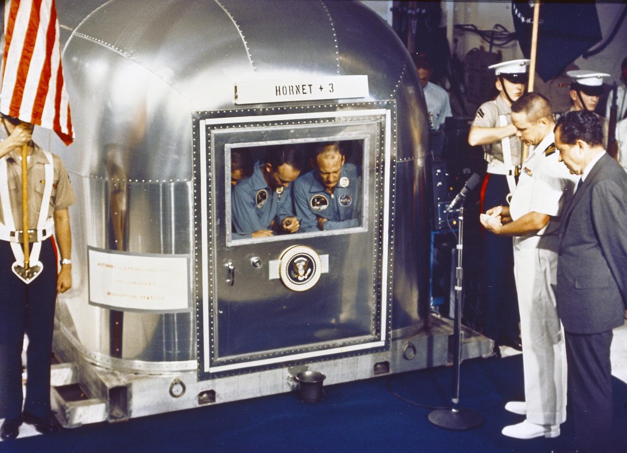 Die Apollo-11-Astronauten in Quarantäne