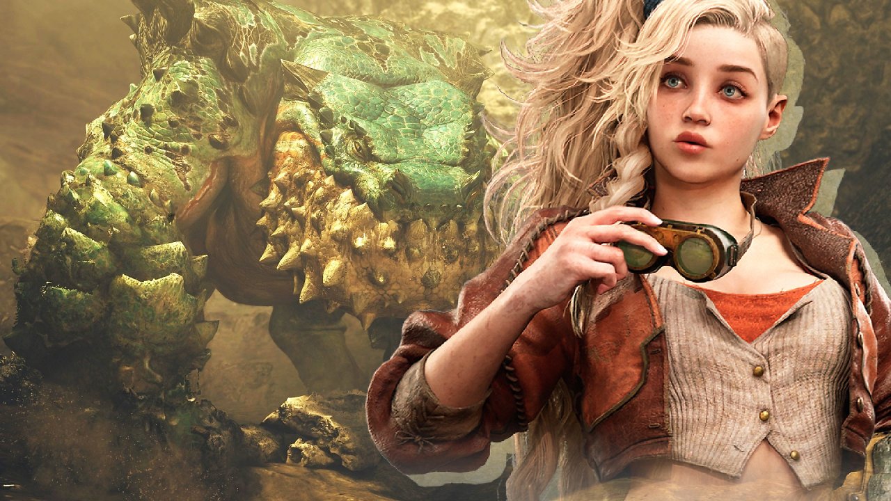 Monster Hunter Wilds Gemma, die Schmiedin und ein Monster