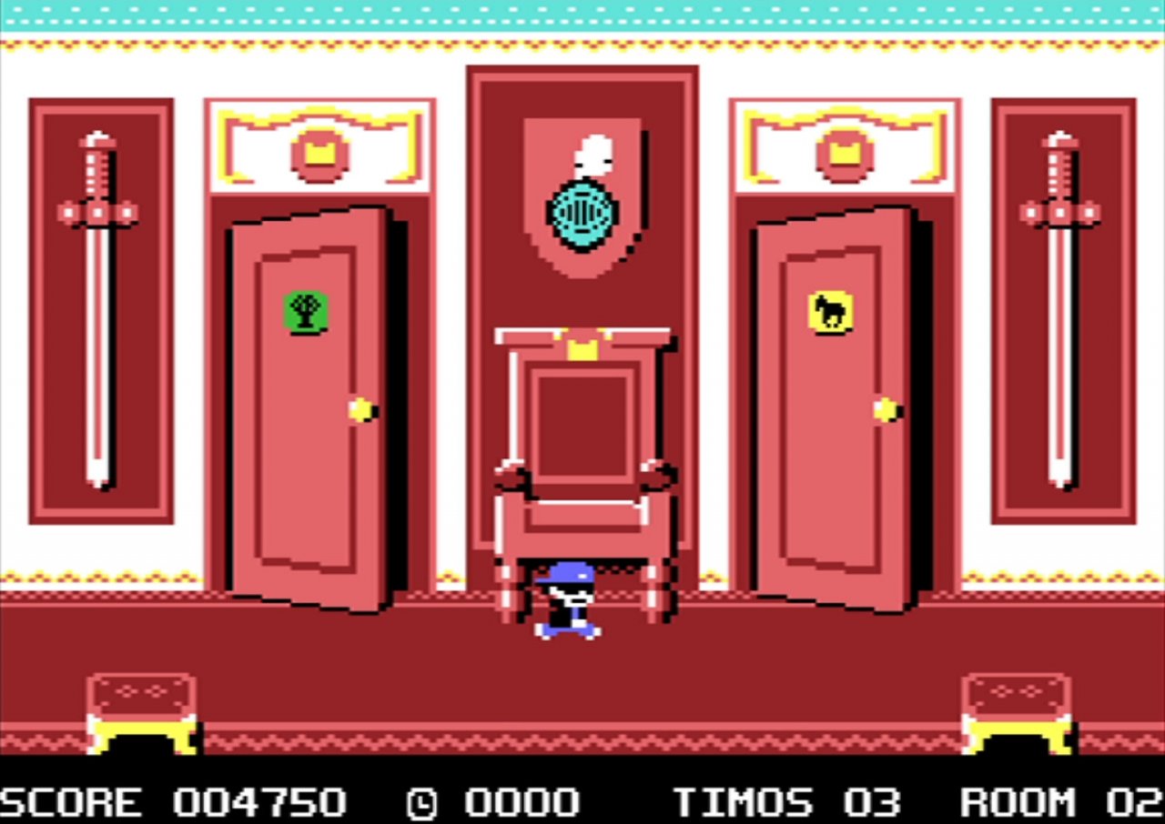 Zwischen jedem der acht Levels gibt es diese Zwischensequenz, bei der der C64-Soundchip ein Dudelsack-Stück raushaut, das erstaunlich realistisch klingt.