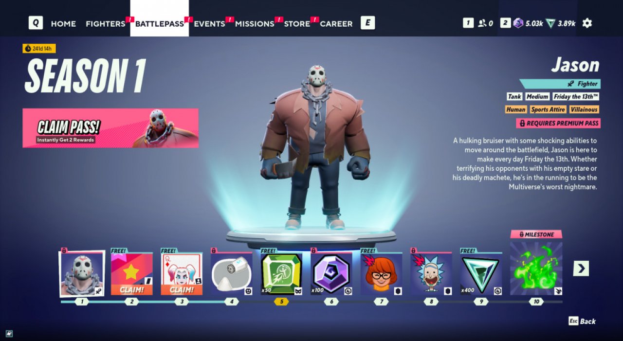 Der Battlepass von MultiVersus.