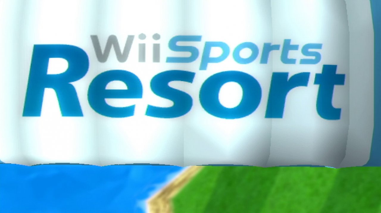 Unser Fallschirm beim Spielstart trägt das Logo des Spiels.