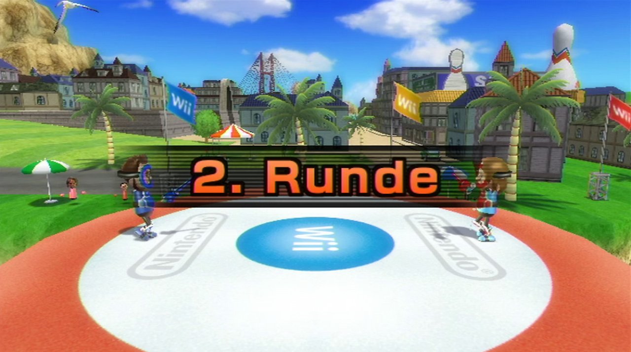 Der Beginn der 2. Runde beim Schwertkampf.