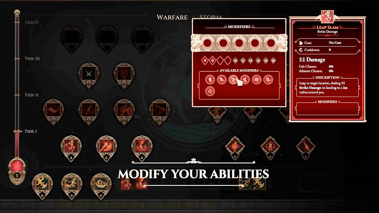 Ein Einblick in das Skillsystem mit Modifikatoren