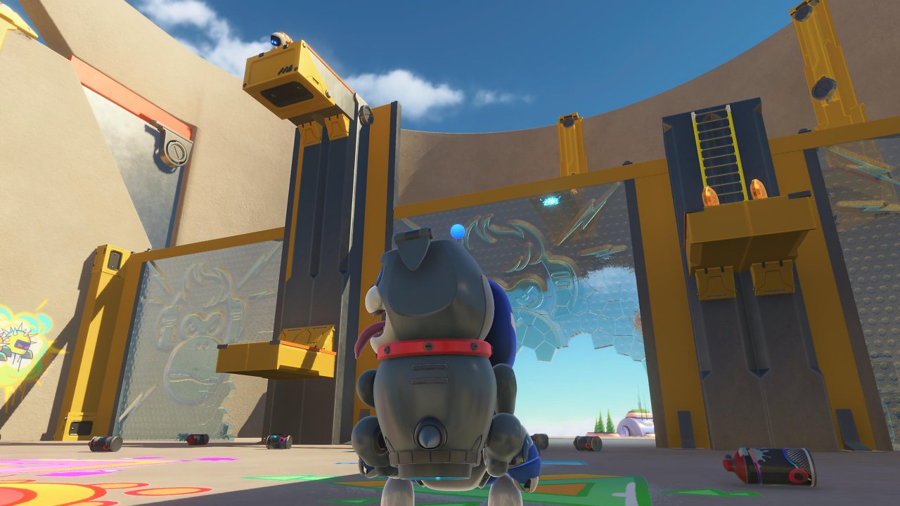 Astro Bot sieht einen anderen Bot, den er retten will