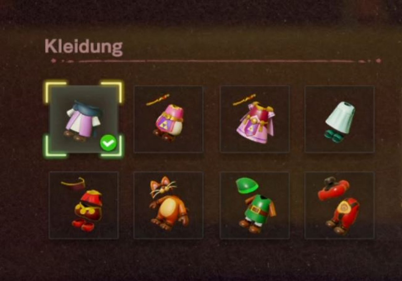 Alle Kleider in in The Legend of Zelda: Echoes of Wisdom