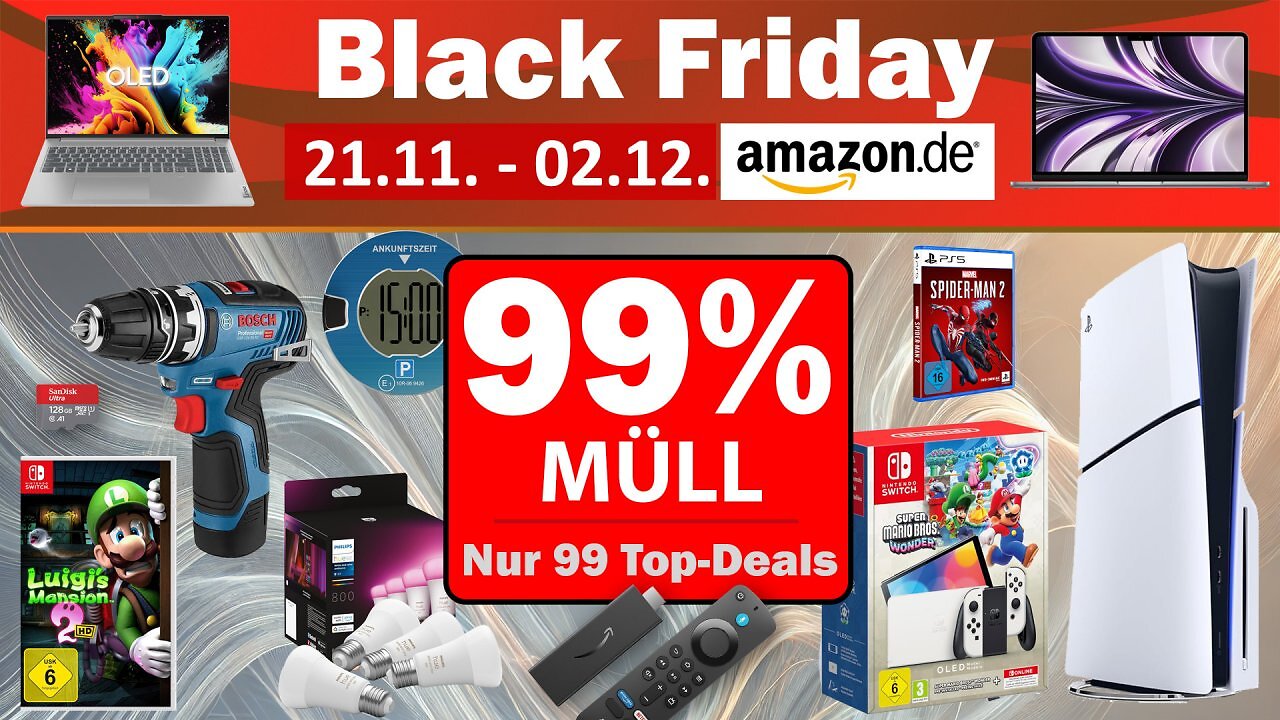 [28/11/2024] Viel Müll am Black Friday aber auch 99 Top-Deals