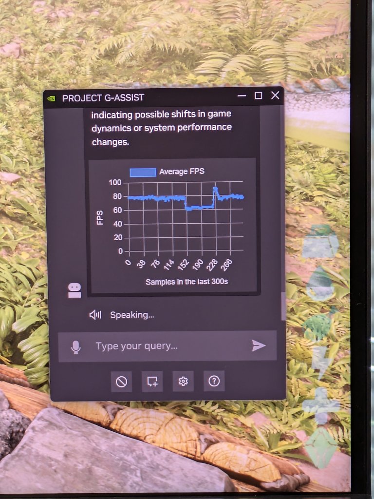 "G-Assist" liefert eine Framerate-Analyse - und das passende Schaubild.