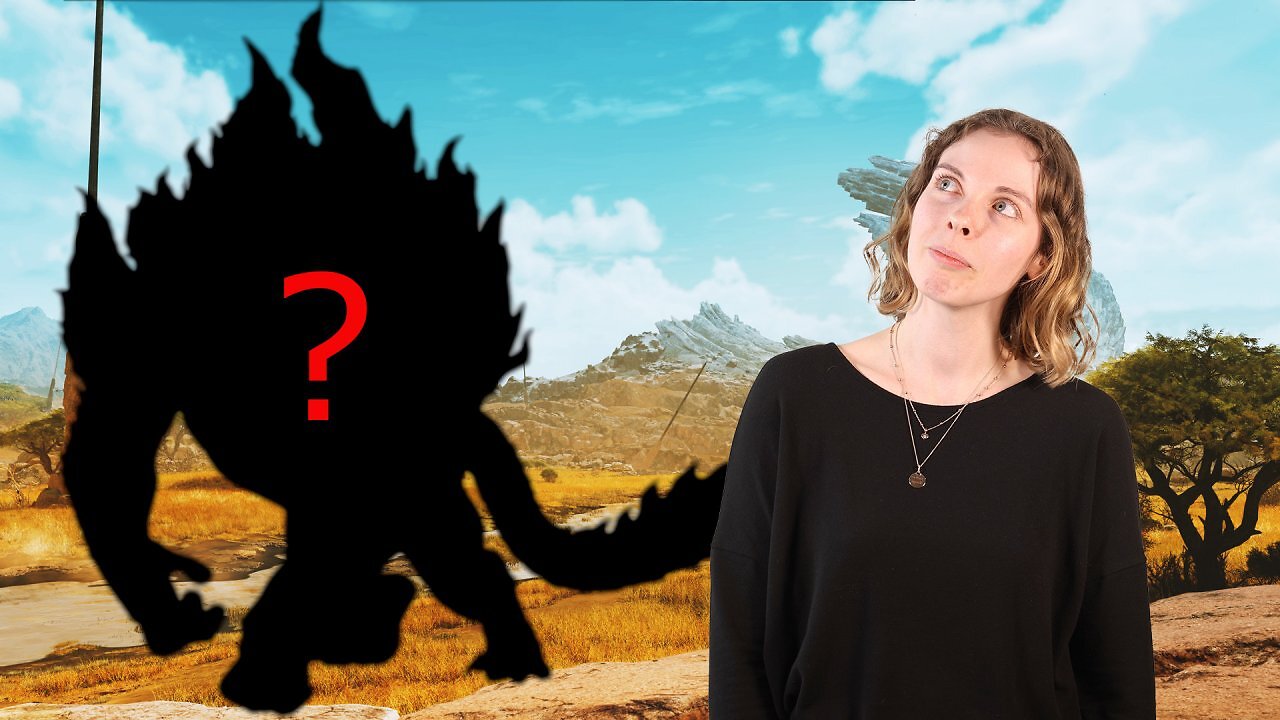 Die Autorin blickt auf die Silhouette eines Monsters